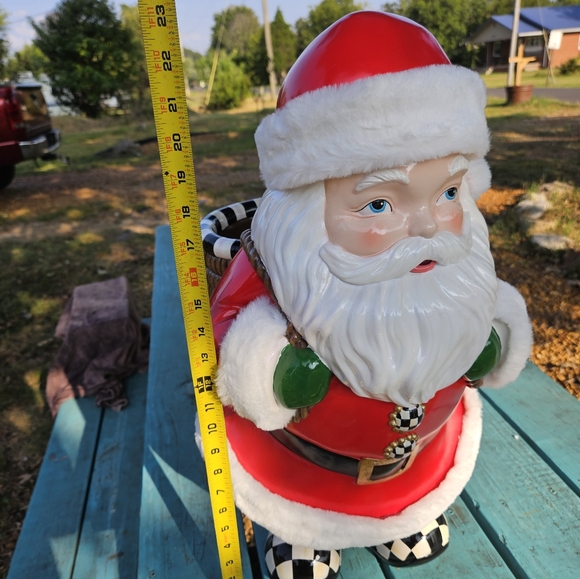 Mackenzie Childs Granny Kitsch Santa planter - Picture 6 of 10